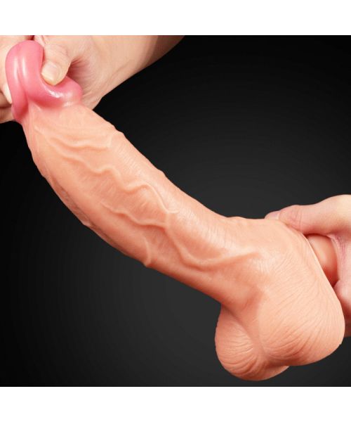 Фалоімітатор - Dual-Layered Silicone Cock 10" Flesh #1