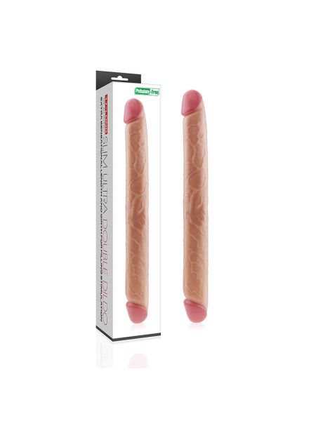 Двосторонній фалоімітатор - King-Sized Realistic Slim Ultra Double Dildo 17"