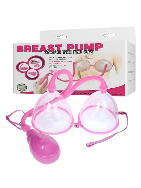 Вакуумна помпа для грудей - Breast Pump Enlarge With Twin Cups Vibrating
