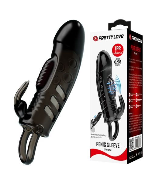 Насадка на член - Pretty Love Sloane Vibrating Penis Sleeve Black