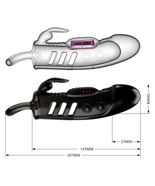Насадка на член - Pretty Love Sloane Vibrating Penis Sleeve Black