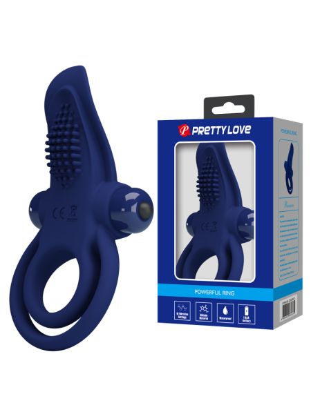 Ерекційне кільце - Pretty Love Powerful Ring Vibro Stimulator Blue