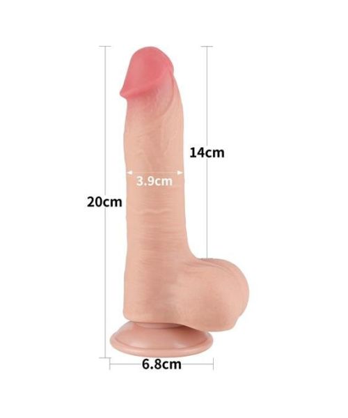 Фалоімітатор - Sliding-Skin Dual Layer Dong 8" Flesh #1