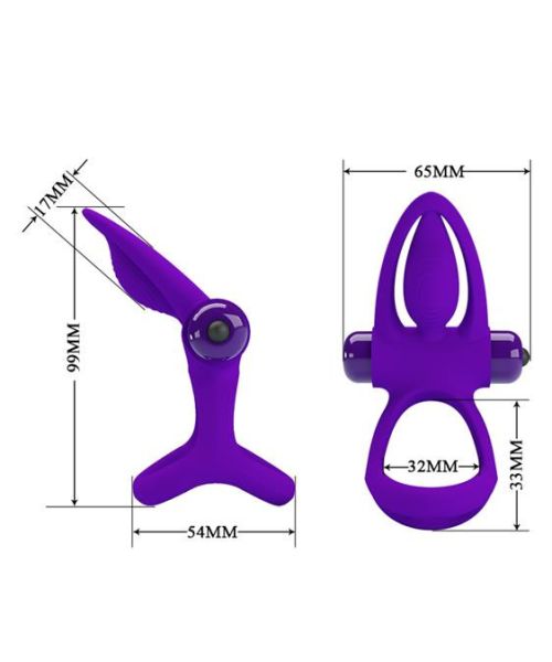 Ерекційне кільце - Pretty Love Vibration Cock Ring Purple