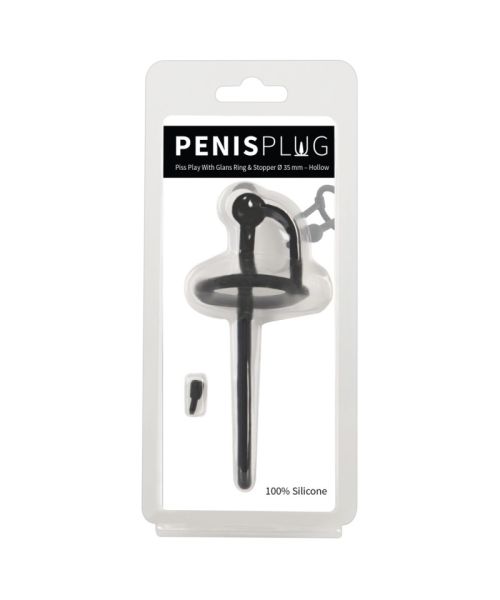 Уретральний стимулятор - Penis Plug Piss Play With Glans Ring & Stopper