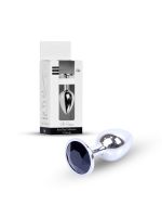 Анальна пробка - Jewellery Silver Plug Black