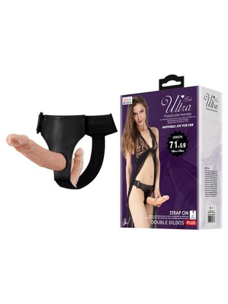 Страпон - Ultra Passionale Harness Double Dildos Plus Strap On 7.1"+5.9"