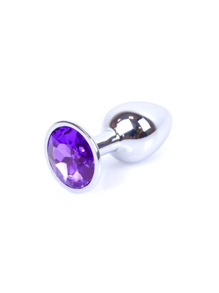 Анальна пробка - Jewellery Silver Plug Purple