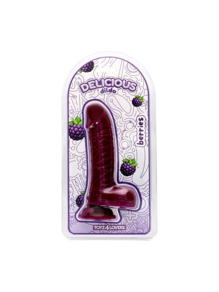 Фалоімітатор з ароматом ожини - Toyz4lovers Delicious Dildo Berries, 18 см