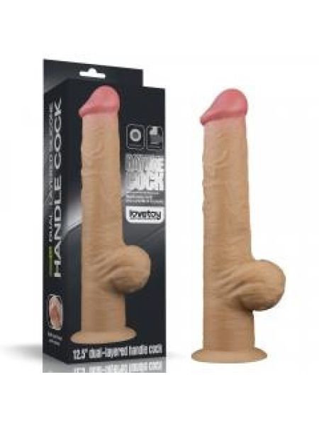 Фалоімітатор - Dual-Layered Handle Cock 12.5" Flesh