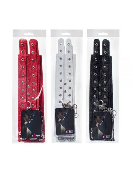 Кайдани на щиколотки Leather Double Fix Leg Cuffs Black