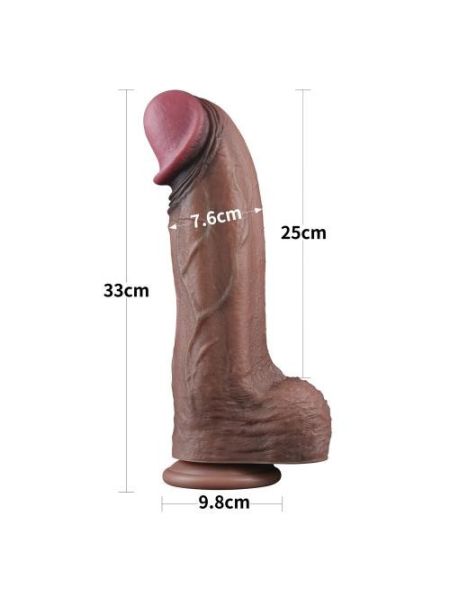 Фалоімітатор - Dual-Layered Silicone Cock 13" Brown