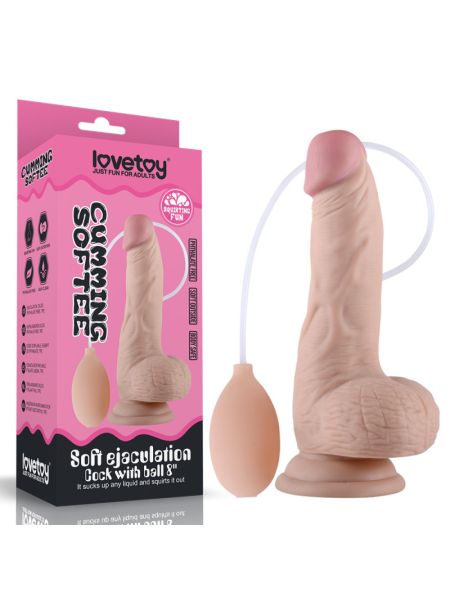 Фалоімітатор - Soft Ejaculation Cock With Ball 8"