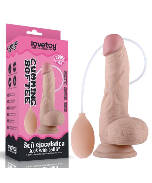 Фалоімітатор - Soft Ejaculation Cock With Ball 8"