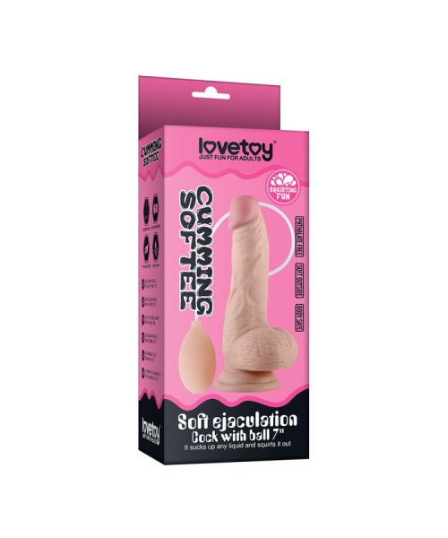 Фалоімітатор - Soft Ejaculation Cock With Ball 8"