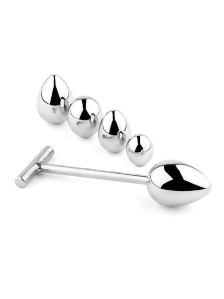 Анальна пробка зі змінними елементами - Jewellery Metal Anal Plug No. 3