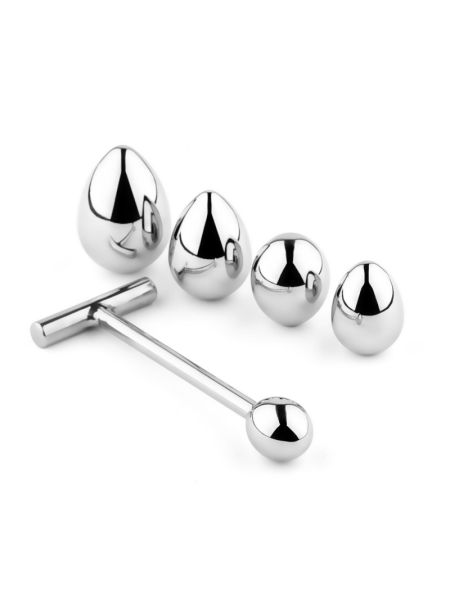 Анальна пробка зі змінними елементами - Jewellery Metal Anal Plug No. 3