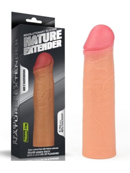 Насадка на член - Revolutionary Silicone Nature Extender Add 2" Flesh