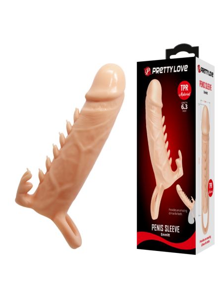Насадка на член - Pretty Love Emmitt Penis Sleeve Flesh
