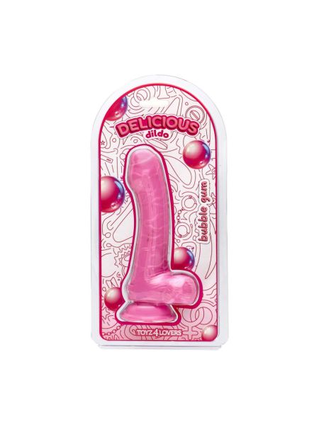 Фалоімітатор з ароматом жуйки - Toyz4lovers Delicious Dildo Bubble Gum, 18,5 см