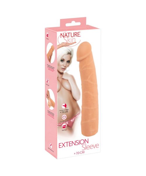 Насадка на член - Nature Skin Extension Sleeve +7 см
