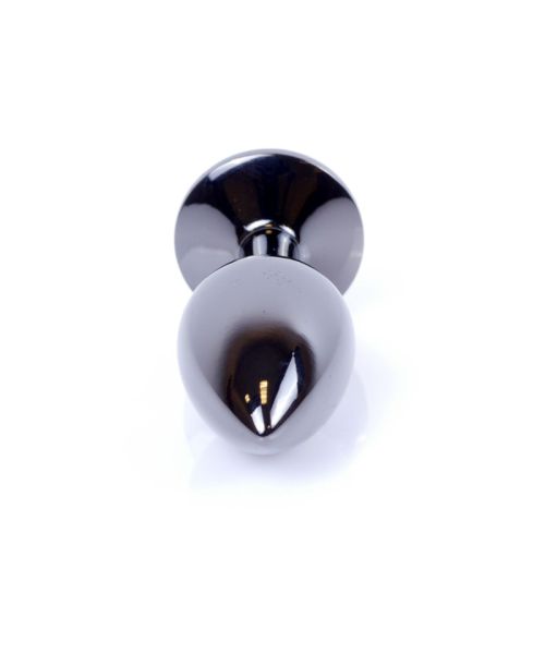 Анальна пробка - Jewellery Dark Silver PLUG- Light Blue