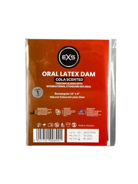 Латексна серветка для орального сексу - EXS Oral Latex Dam Cola Scented
