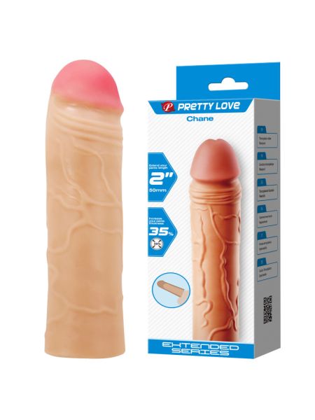 Насадка на член - Pretty Love Chane Penis Extender +2" Flesh