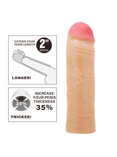 Насадка на член - Pretty Love Chane Penis Extender +2" Flesh