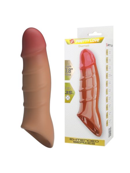 Насадка на член - Pretty Love Damell Penis Sleeve Brown