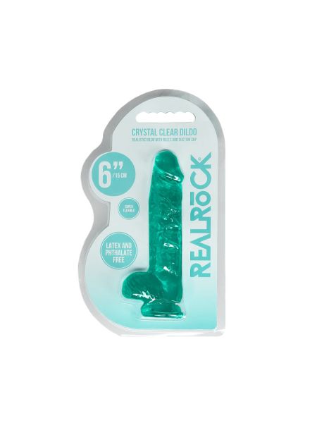 Фалоімітатор - Realrock Dildo 6" Turquoise