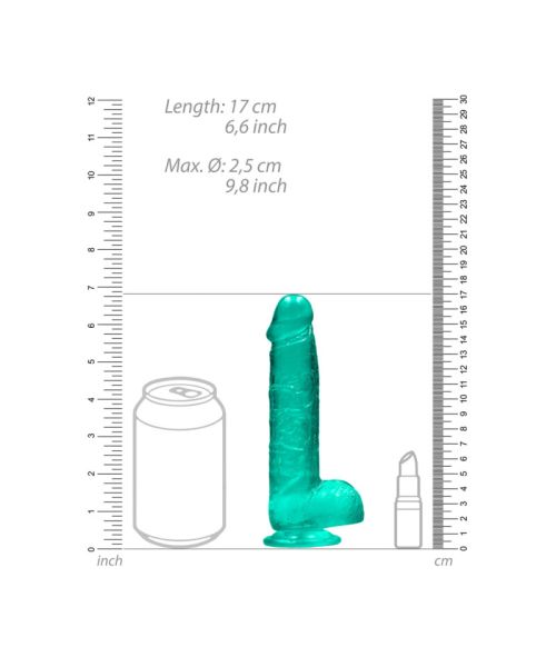 Фалоімітатор - Realrock Dildo 6" Turquoise