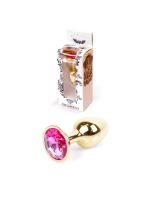 Анальна пробка - Jewellery Gold Plug Pink