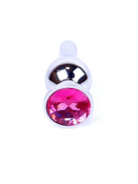 Анальна пробка - Jewellery Silver Long Plug Pink