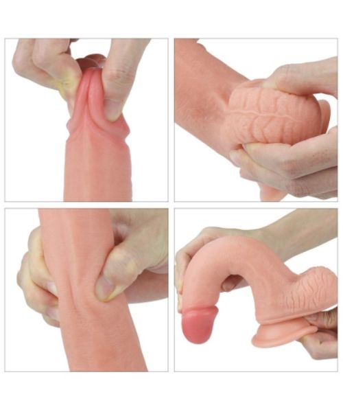 Фалоімітатор - Dual-Layered Silicone Cock 8" Flesh #2