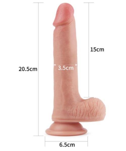 Фалоімітатор - Dual-Layered Silicone Cock 8" Flesh #2