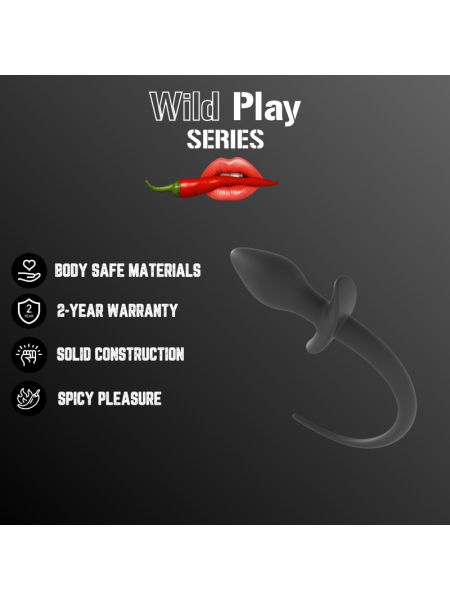 Анальна пробка - Erospace Wild Play Anal Plug With Tail C3
