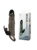 Насадка на член - Brave Man Vibrating Penis Sleeve 5,91" Black