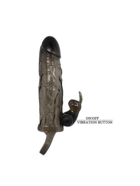 Насадка на член - Brave Man Vibrating Penis Sleeve 5,91" Black