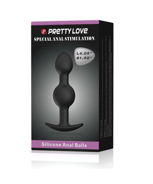 Анальна пробка - Pretty Love Special Anal Stimulation Anal Balls 4.05" Black