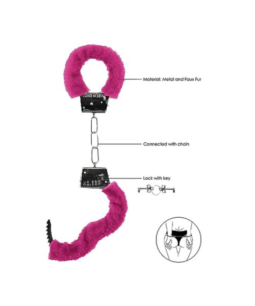 Наручники - Ouch! Beginner's Handcuffs Furry Pink