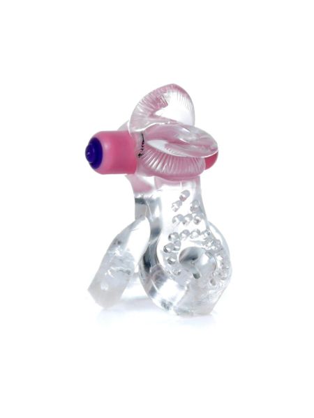 Ерекційне кільце - Tongue Vibro CockRing Clear