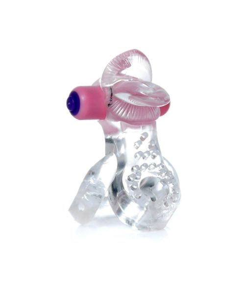 Ерекційне кільце - Tongue Vibro CockRing Clear