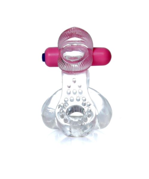 Ерекційне кільце - Tongue Vibro CockRing Clear