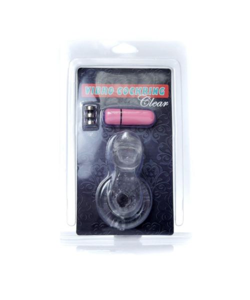 Ерекційне кільце - Tongue Vibro CockRing Clear