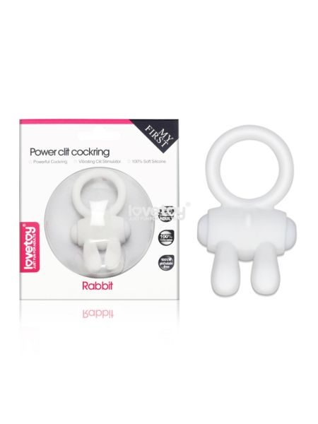 Ерекційне кільце - Power Clit Cockring Rabbit White