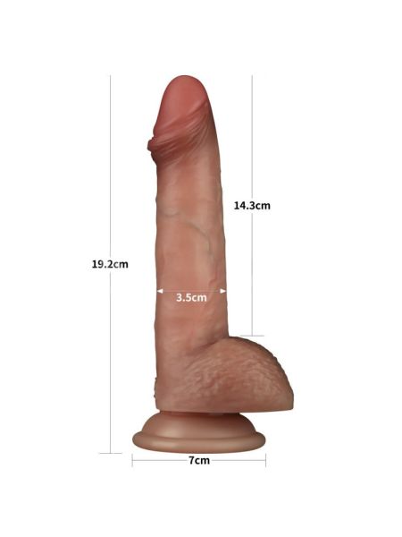 Фалоімітатор - Sliding Skin Pro Dual Layer Silicone Dong 7.5''