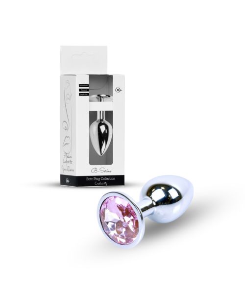 Анальна пробка - Jewellery Silver Plug Light Pink