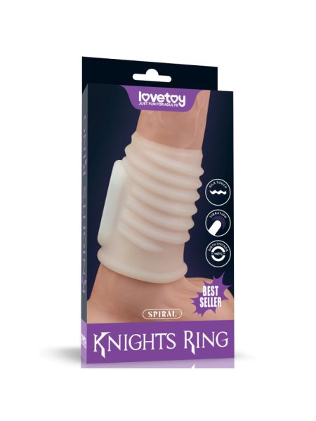 Насадка на член - Vibrating Spiral Knights Ring White