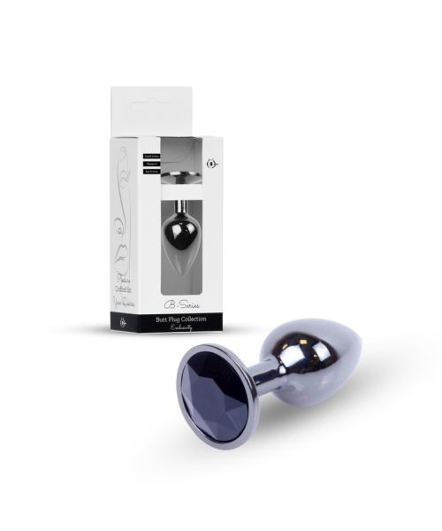 Анальна пробка - Jewellery Dark Silver Plug Black